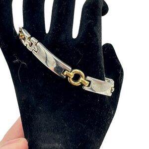 Liz Claiborne two toned link bracelet silver and gold‎ toned